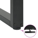 konsolbordben U-formet 2 stk. antracit 38 x (72-73) cm stål