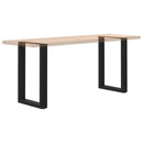 spisebordsben U-formet 2 stk. sort 50x(72-73) cm stål