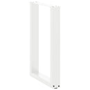 spisebordsben U-formet 2 stk. hvid 50x(72-73) cm stål