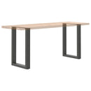 spisebordsben U-formet 2 stk. antracit 50x(72-73) cm stål