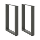 spisebordsben U-formet 2 stk. antracit 60 x (72-73) cm stål