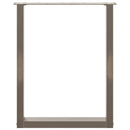 spisebordsben U-formet 2 stk. naturstål 60 x (72-73) cm stål