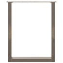 spisebordsben U-formet 2 stk. naturstål 70x(72-73) cm stål