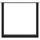 spisebordsben U-formet 2 stk. sort 90 x (72-73) cm stål