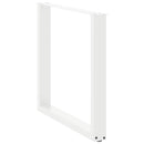 spisebordsben U-formet 2 stk. hvid 90 x (72-73) cm stål