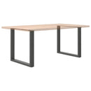 spisebordsben U-formet 2 stk. antracit 90x(72-73) cm stål