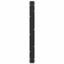 spisebordsben U-formet 2 stk. sort 100x(72-73) cm stål