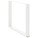 spisebordsben U-formet 2 stk. hvid 100x(72-73) cm stål