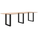spisebordsben U-formet 3 stk. sort 70 x (72-73) cm stål