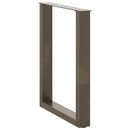 spisebordsben U-formet 3 stk. naturstål 70 x (72-73) cm stål