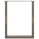 spisebordsben U-formet 3 stk. naturstål 70 x (72-73) cm stål