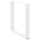 spisebordsben U-formet 3 stk. hvid 80x(72-73) cm stål