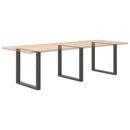 spisebordsben U-formet 3 stk. antracit 80x(72-73) cm stål