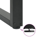 spisebordsben U-formet 3 stk. antracit 80x(72-73) cm stål