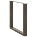 spisebordsben U-formet 3 stk. naturstål 80x(72-73) cm stål