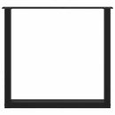 spisebordsben U-formet 3 stk. sort 90 x (72-73) cm stål