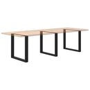 spisebordsben U-formet 3 stk. sort 90 x (72-73) cm stål