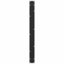 spisebordsben U-formet 3 Stk. sort 100x(72-73) cm stål