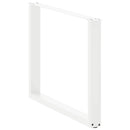 spisebordsben U-formet 3 Stk. hvid 100x(72-73) cm stål