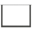 spisebordsben U-formet 3 Stk. antracit 100x(72-73) cm stål