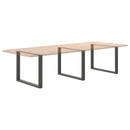spisebordsben U-formet 3 Stk. antracit 100x(72-73) cm stål