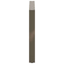 spisebordsben U-formet 3 stk. naturstål 100x(72-73) cm stål