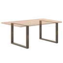 spisebordsben U-formet 3 stk. naturstål 100x(72-73) cm stål