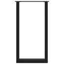barbordsben U-formet 2 stk. sort 40x(90-91) cm stål