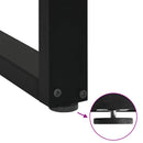 barbordsben U-formet 2 stk. sort 40x(90-91) cm stål