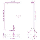 barbordsben U-formet 2 stk. sort 40x(90-91) cm stål