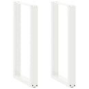 barbordsben U-formet 2 stk. hvid 40x(90-91) cm stål