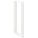 barbordsben U-formet 2 stk. hvid 40x(90-91) cm stål