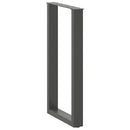 barbordsben U-formet 2 stk. antracit 40x(90-91) cm stål