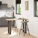 barbordsben U-formet 2 stk. naturstål 40x(90-91) cm stål