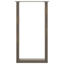 barbordsben U-formet 2 stk. naturstål 40x(90-91) cm stål
