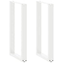 barbordsben U-formet 2 stk. hvid 50x(90-91) cm stål