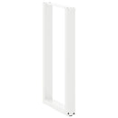 barbordsben U-formet 2 stk. hvid 50x(90-91) cm stål