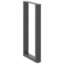 barbordsben U-formet 2 stk. antracit 50x(90-91) cm stål