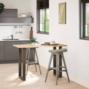 barbordsben U-formet 2 stk. naturstål 50x(90-91) cm stål