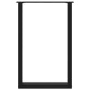 barbordsben U-formet 2 stk. sort 60x(90-91) cm stål