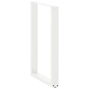 barbordsben U-formet 2 stk. hvid 60x(90-91) cm stål