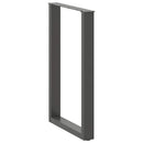 barbordsben U-formet 2 stk. antracit 60x(90-91) cm stål