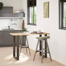 barbordsben U-formet 2 stk. naturstål 60x(90-91) cm stål