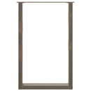 barbordsben U-formet 2 stk. naturstål 60x(90-91) cm stål