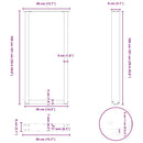 barbordsben U-formet 2 stk. sort 40x(100-101) cm stål