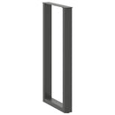 barbordsben U-formet 2 stk. antracit 40x(100-101) cm stål