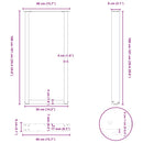 barbordsben U-formet 2 stk. antracit 40x(100-101) cm stål