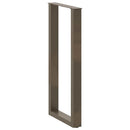 barbordsben U-formet 2 stk. naturstål 40x(100-101) cm stål