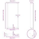 barbordsben U-formet 2 stk. naturstål 40x(100-101) cm stål