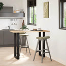 barbordsben U-formet 2 stk. sort 50x(100-101) cm stål
